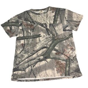 Vintage Mossy Oak Short‎ Sleeve Camouflage Pocket Tee, Men’s Large